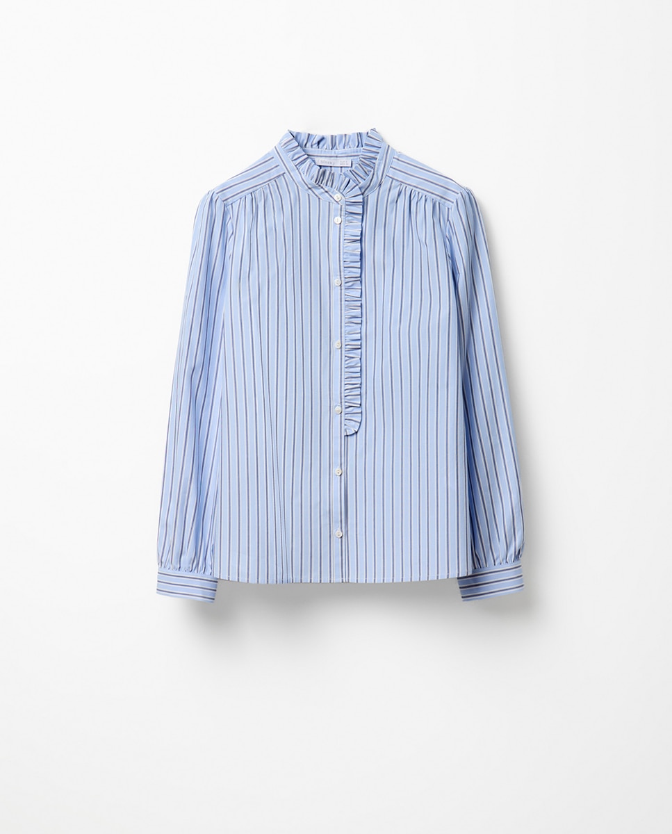 Blusa de Popelina 410 Azul Claro-6