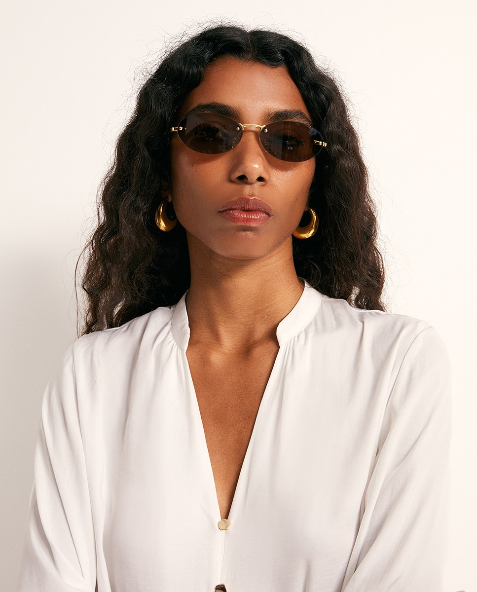 Blusa fluida - Sfera - Blanco Blanco-3