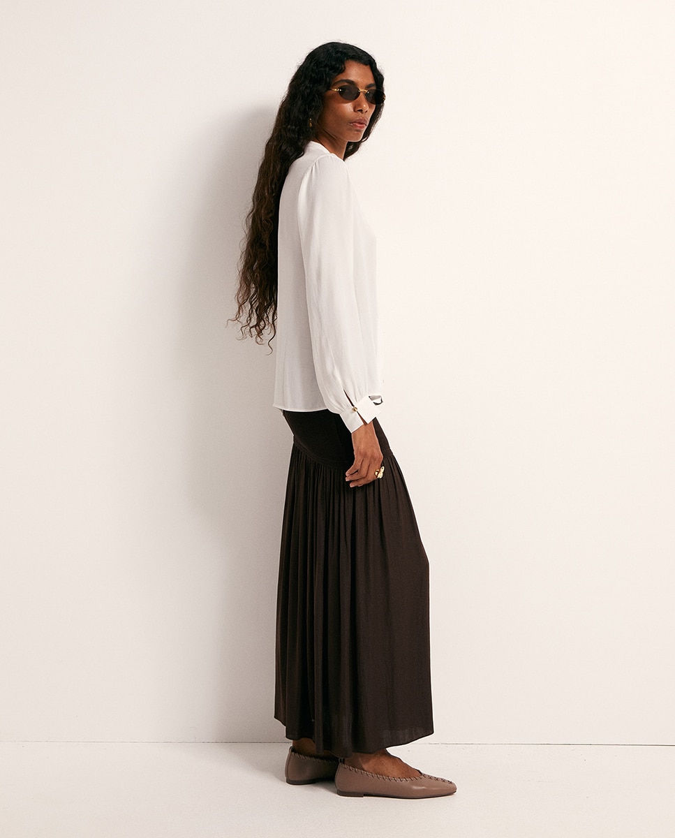 Blusa fluida - Sfera - Blanco Blanco-4