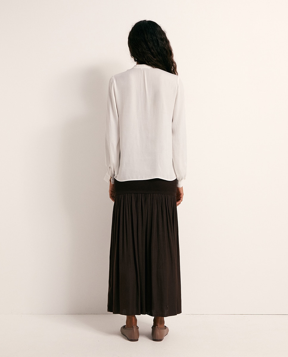 Blusa fluida - Sfera - Blanco Blanco-5