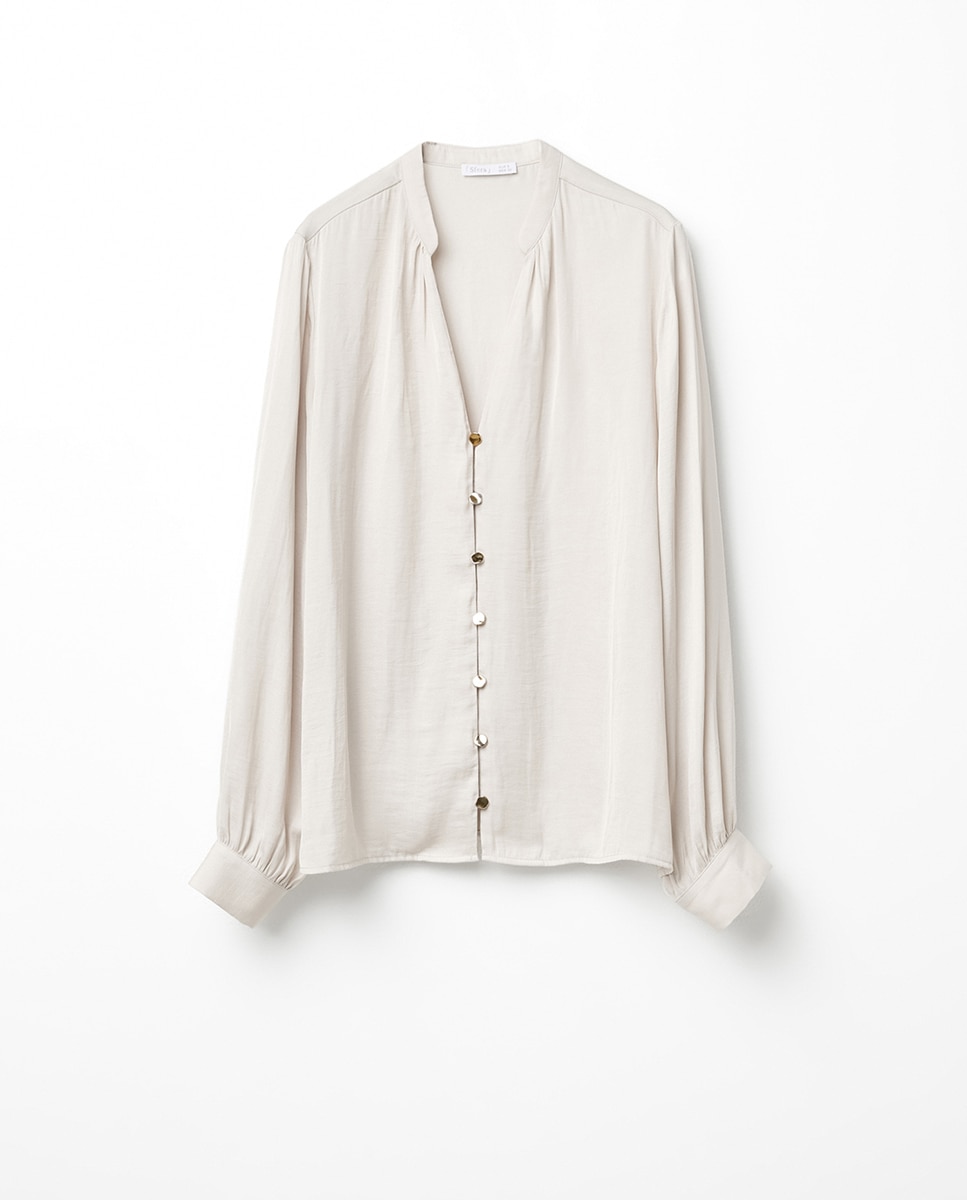 Blusa fluida - Sfera - Blanco Blanco-6