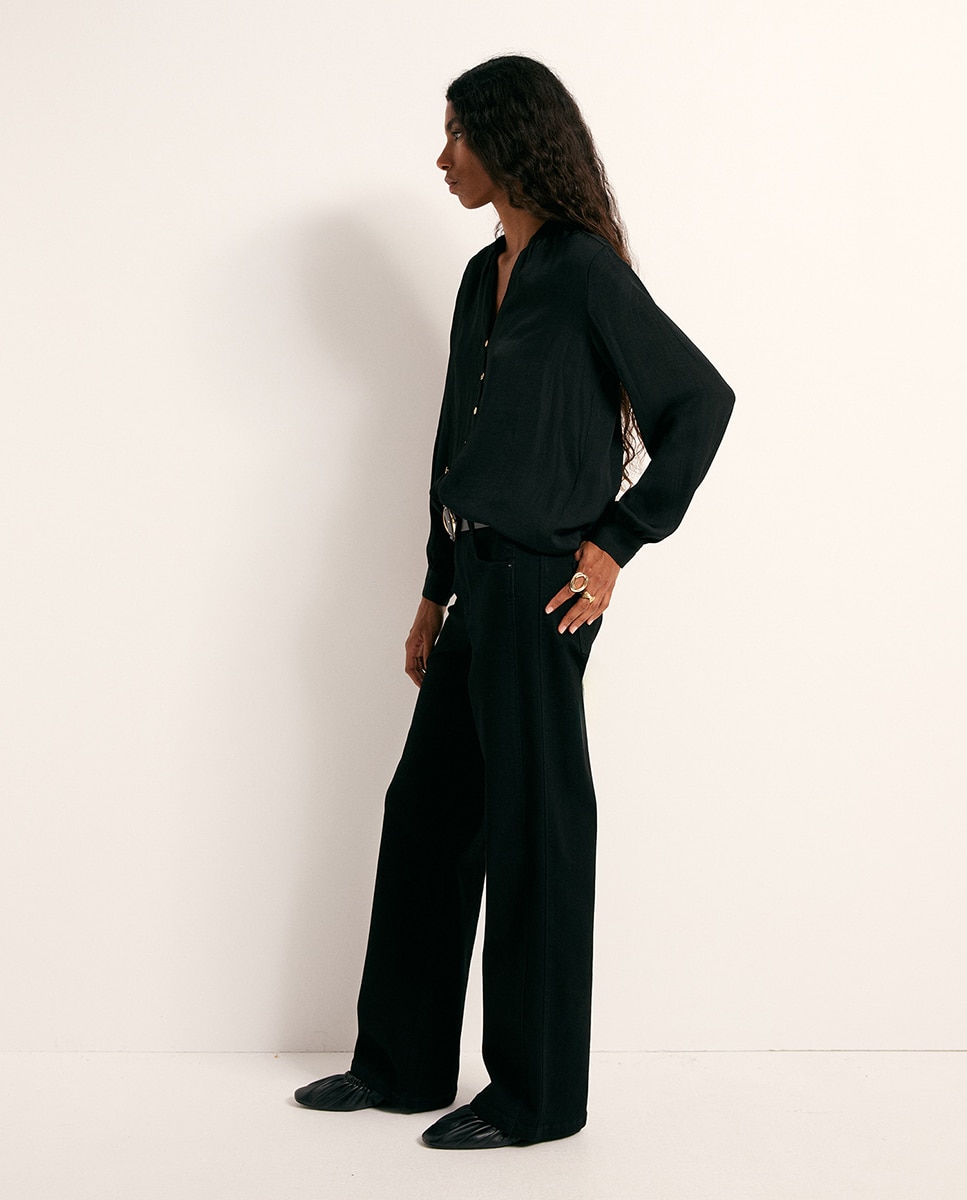 Blusa fluida - Sfera - Negro Negro-4