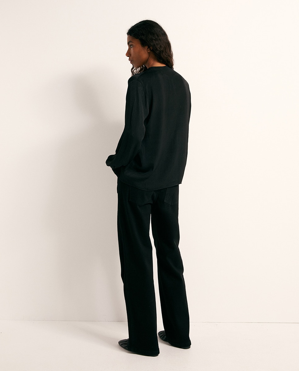 Blusa fluida - Sfera - Negro Negro-5