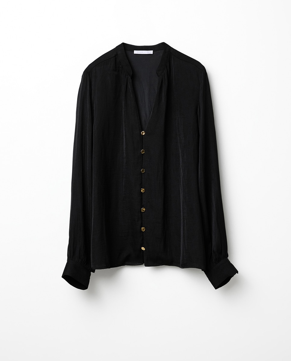 Blusa fluida - Sfera - Negro Negro-6