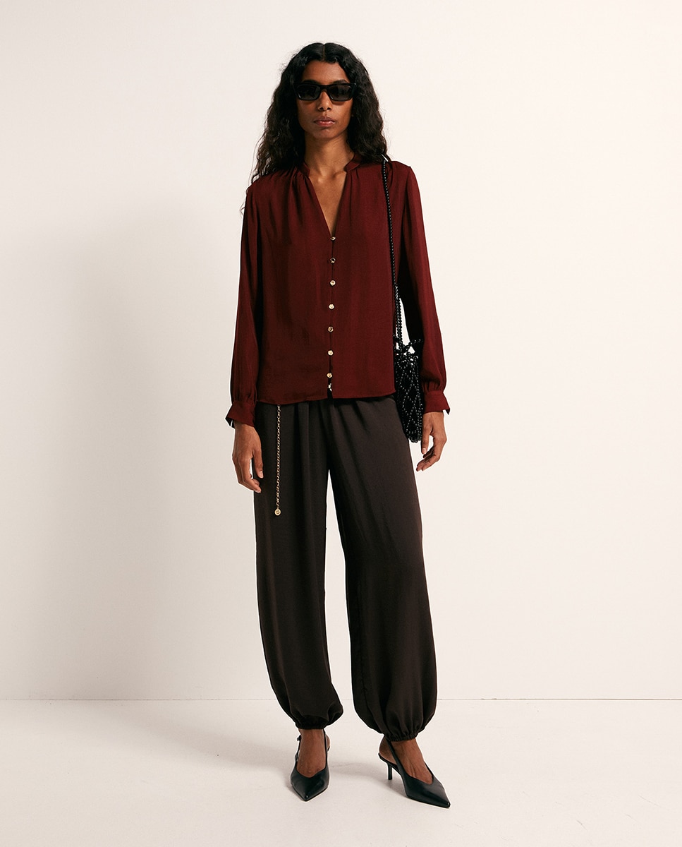 Blusa fluida - Sfera - Bermellon Bermellon-2