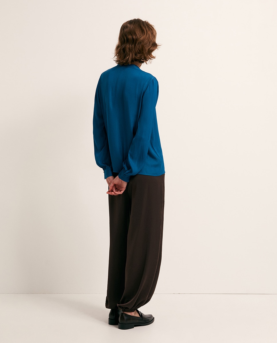 Blusa fluida - Sfera - 430 Azul oscuro 430 Azul oscuro-5