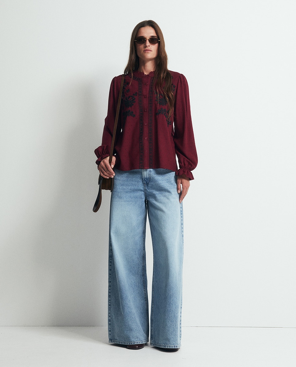 Blusa bordada Bordeaux-2