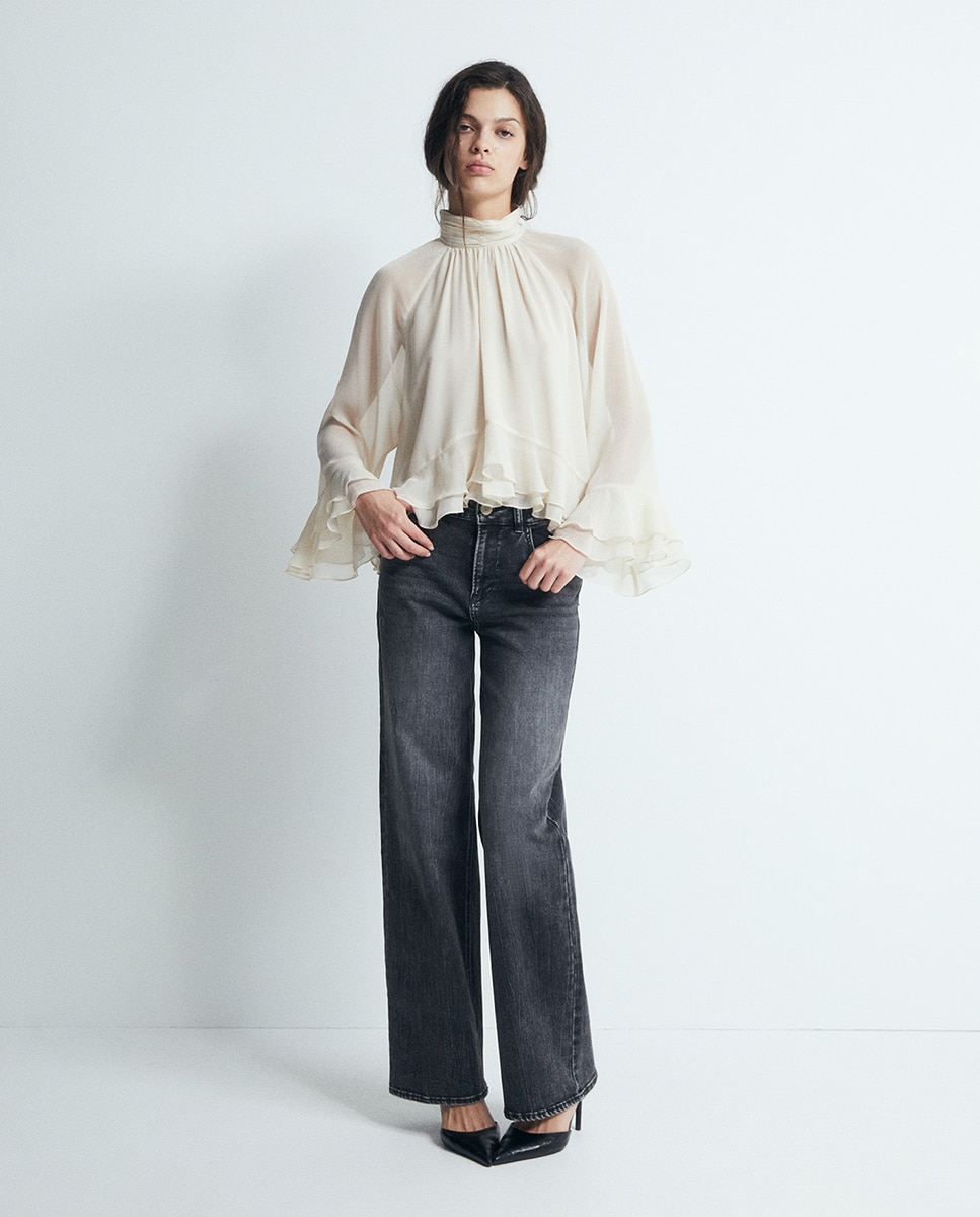 Blusa volantes - Sfera - 120 Crudo 120 Crudo-2