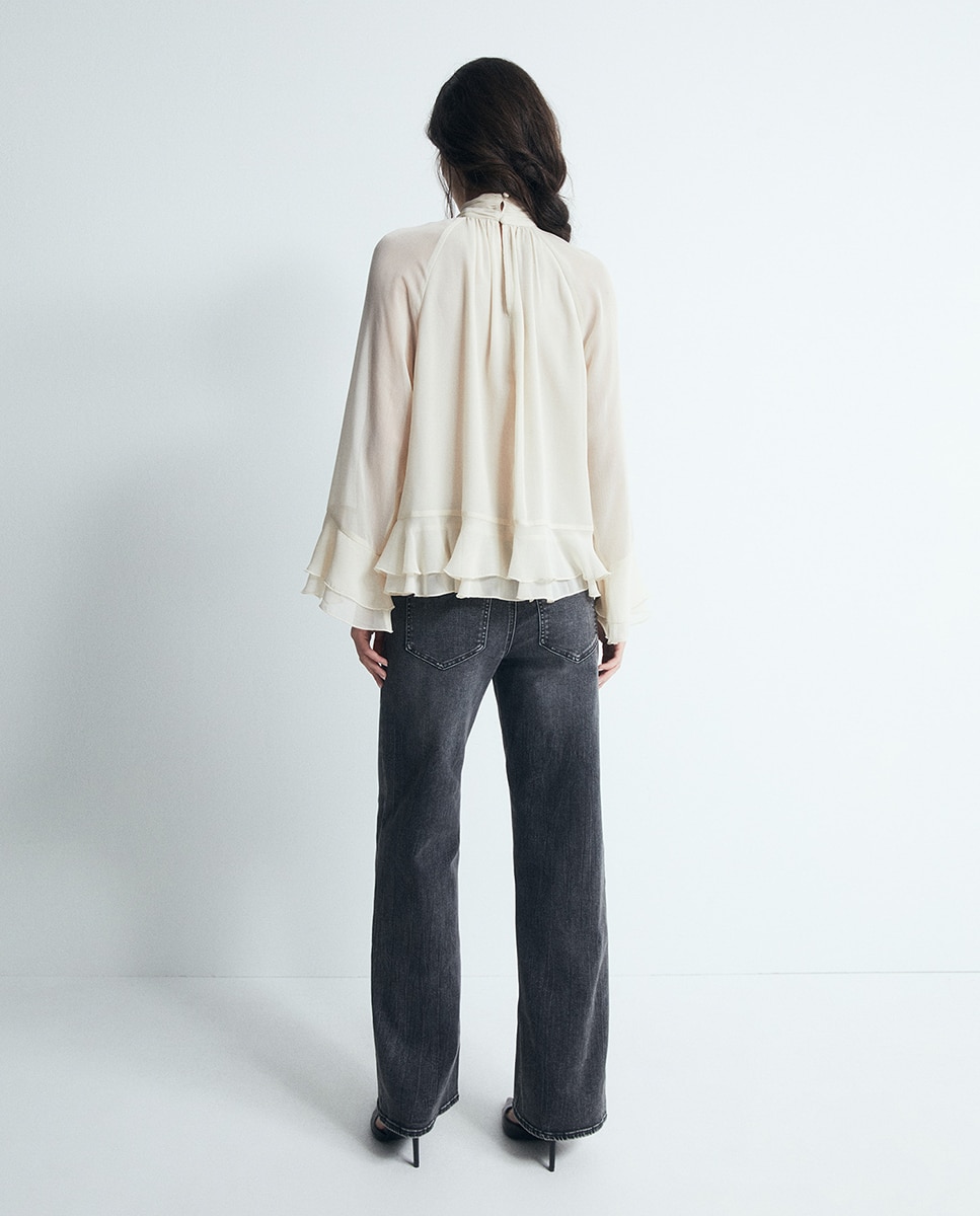 Blusa volantes - Sfera - 120 Crudo 120 Crudo-4