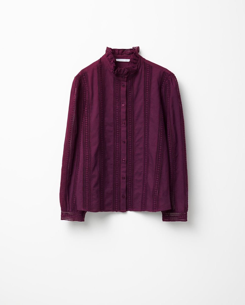 Blusa Romântica com Renda 291 Beringela-6