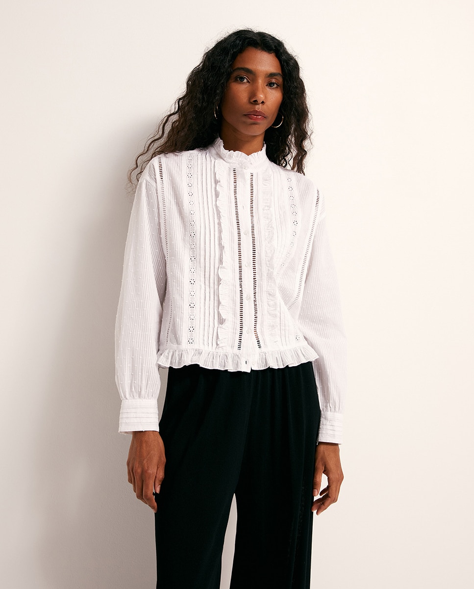 Imagem 0 de Blusa Romântica de Algodão