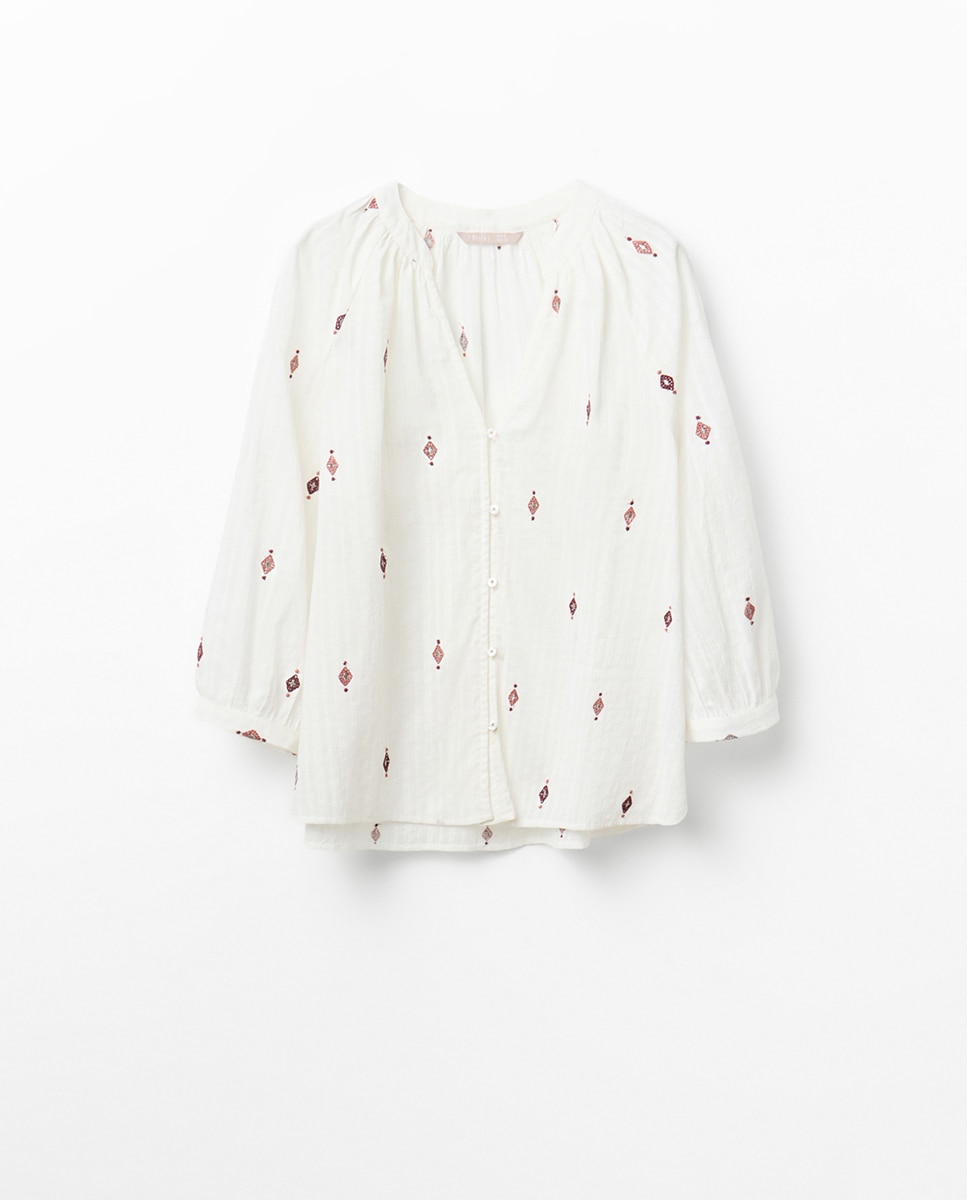 Blusa de Manga Raglã com Botões 200 Rosa-6