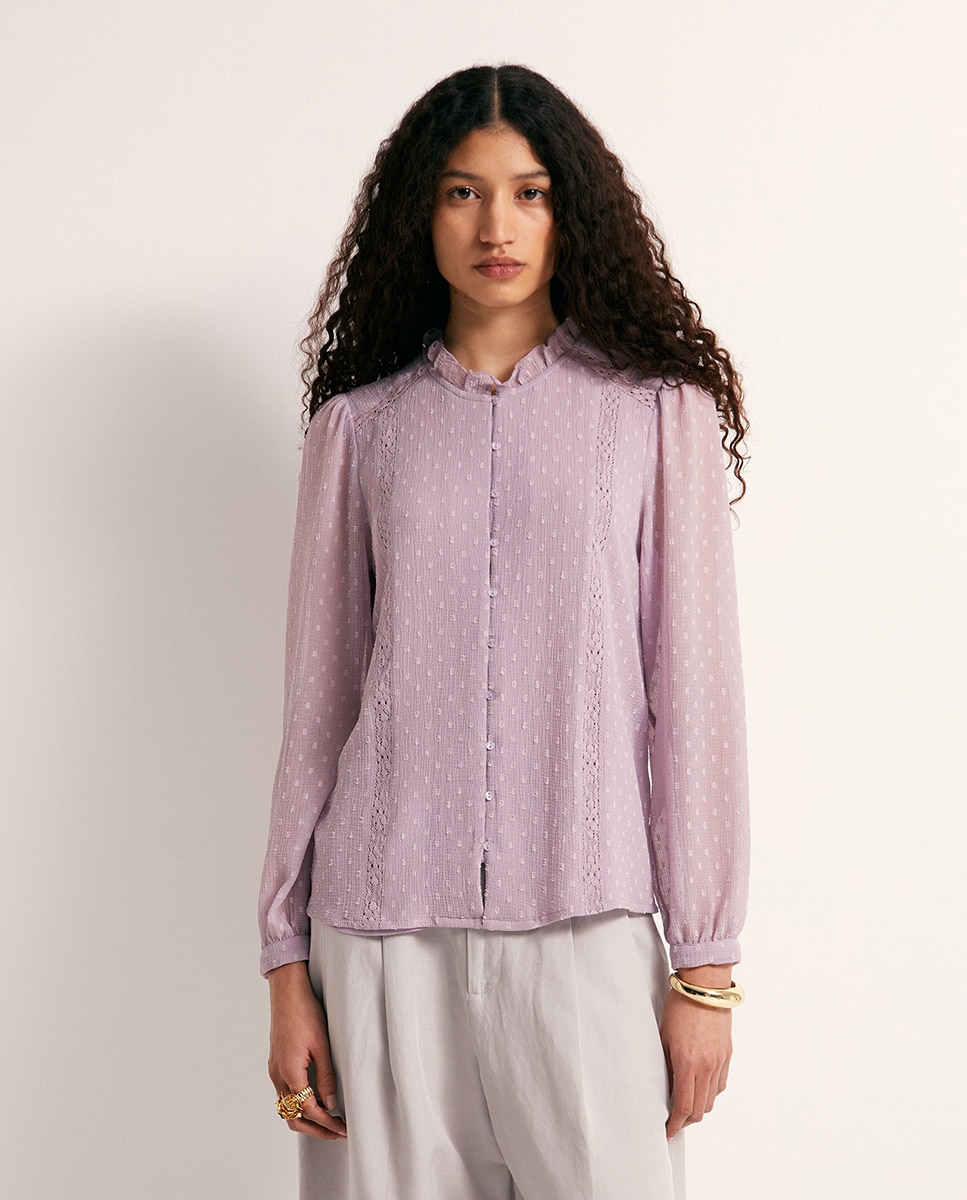 Blusa com Plumetti e Fitas 282 Malva-2