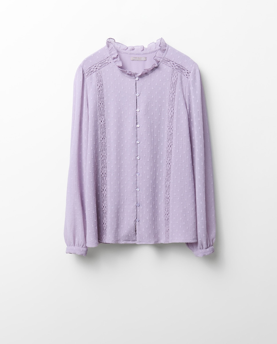 Blusa com Plumetti e Fitas 282 Malva-6