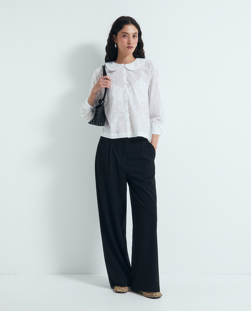 Camisa cuello bebé - Sfera - Blanco Blanco-2
