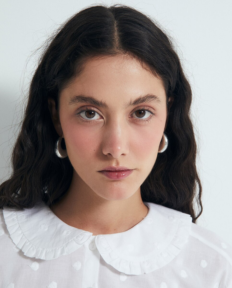 Camisa cuello bebé - Sfera - Blanco Blanco-3