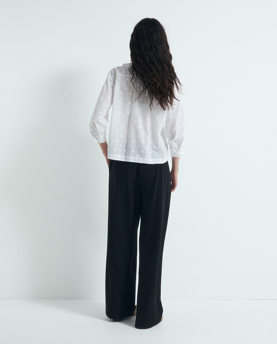 Camisa cuello bebé - Sfera - Blanco Blanco-5