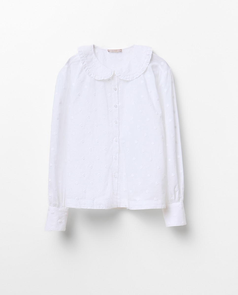 Camisa cuello bebé - Sfera - Blanco Blanco-6