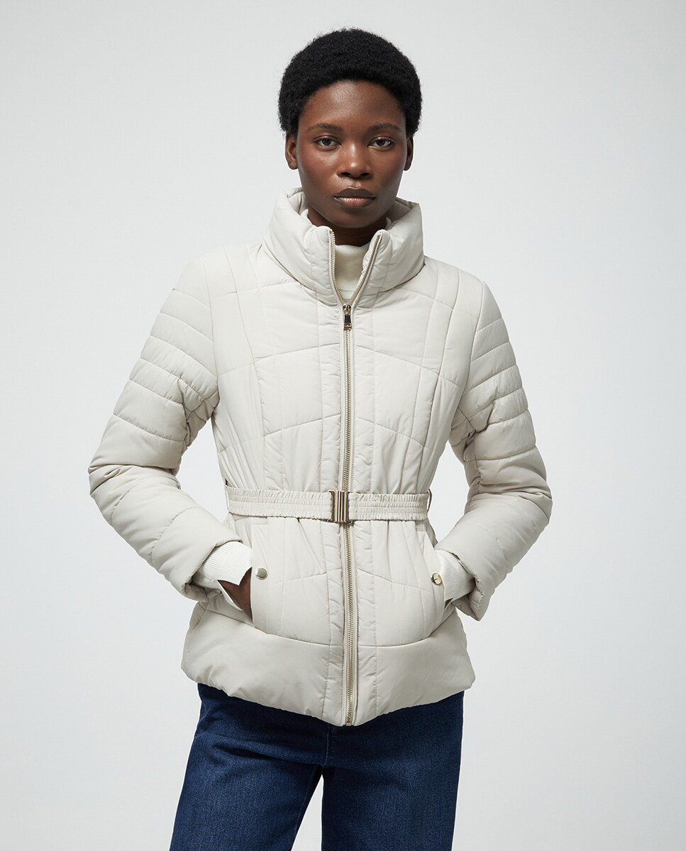 Parka Curta Branco-2