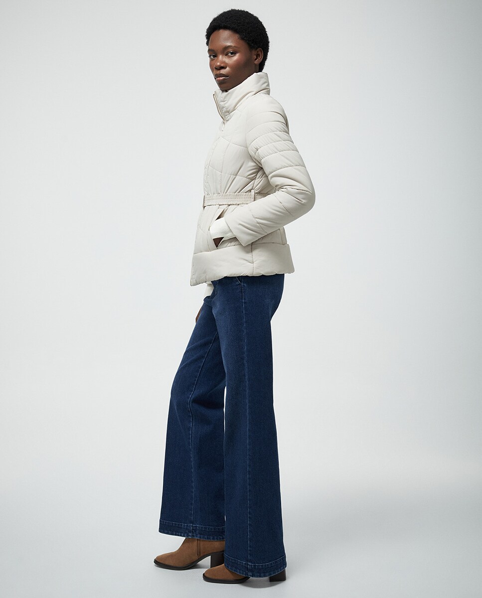 Parka Curta Branco-3