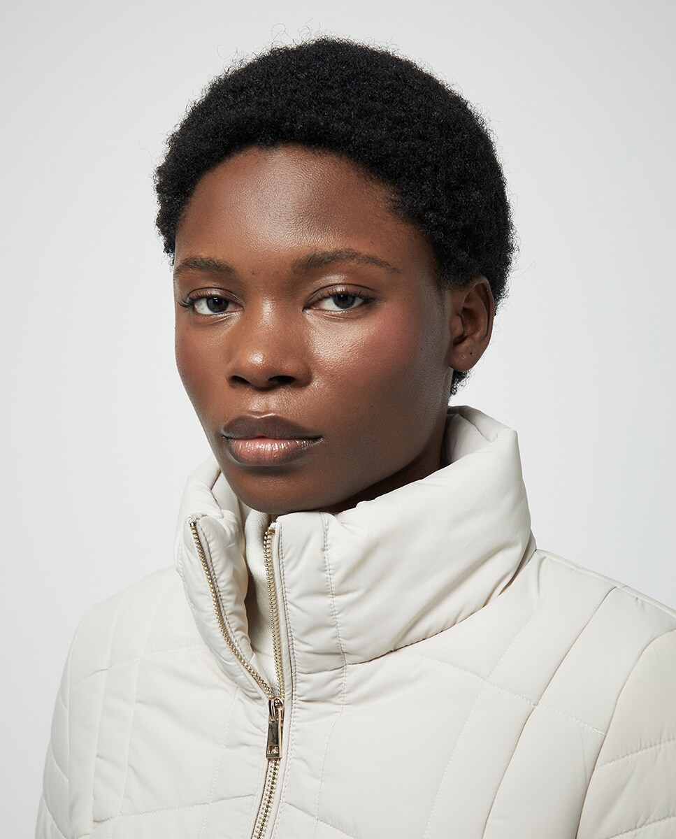 Parka Curta Branco-4