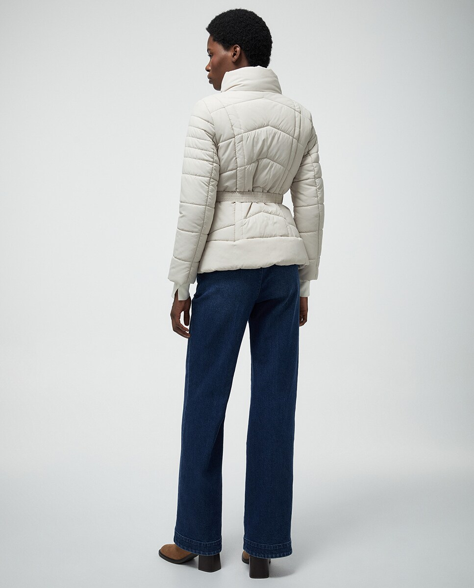 Parka Curta Branco-5