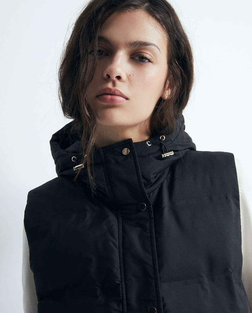 Chaleco largo - Sfera - Negro Negro-3