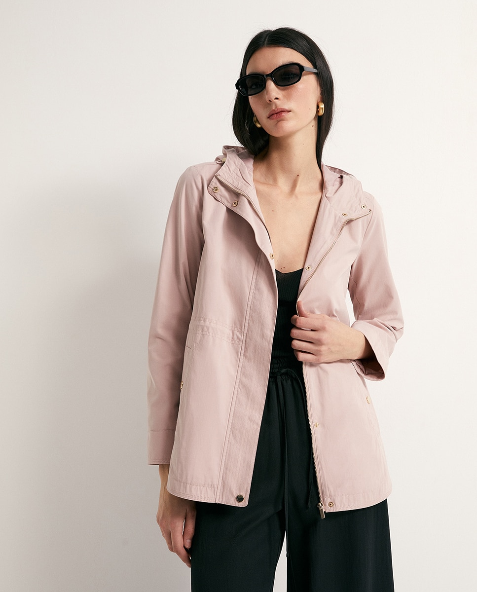 Parka com pespontos Rosa-2