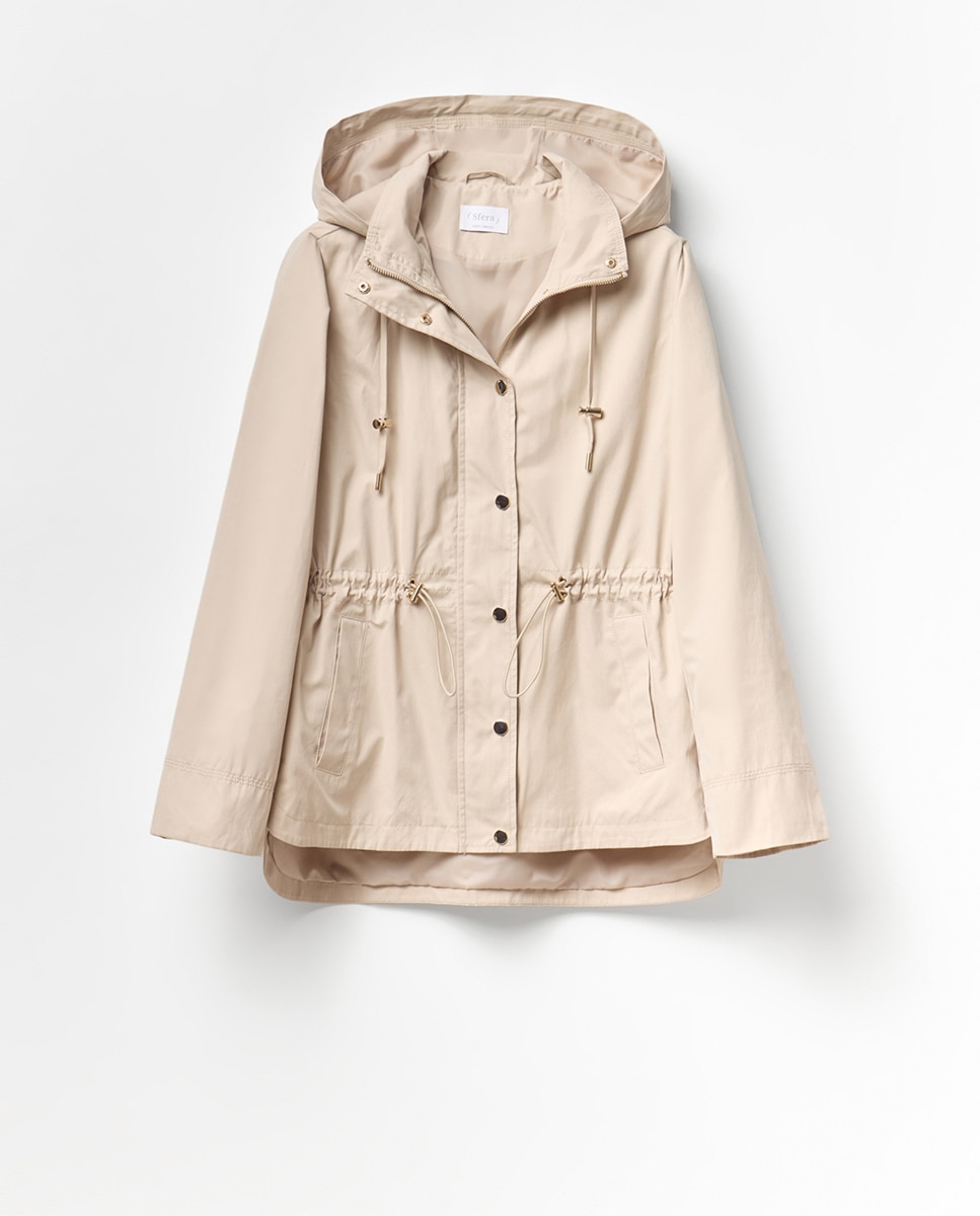 Parka com parte inferior arredondada Pedra-6
