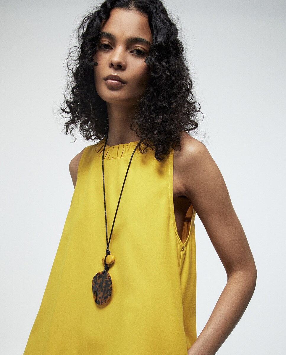 Sfera Mujer Vestido Cadenas Sfera Vestido Frunce Espalda · Sfera