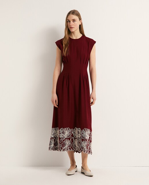 Imagen 0 de Vestido lino bordado