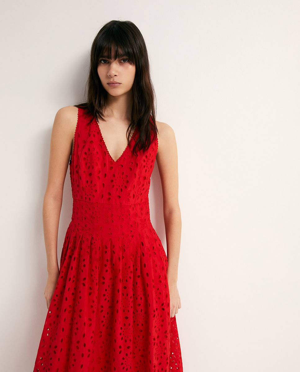 Vestido Schiffly Vermelho-2