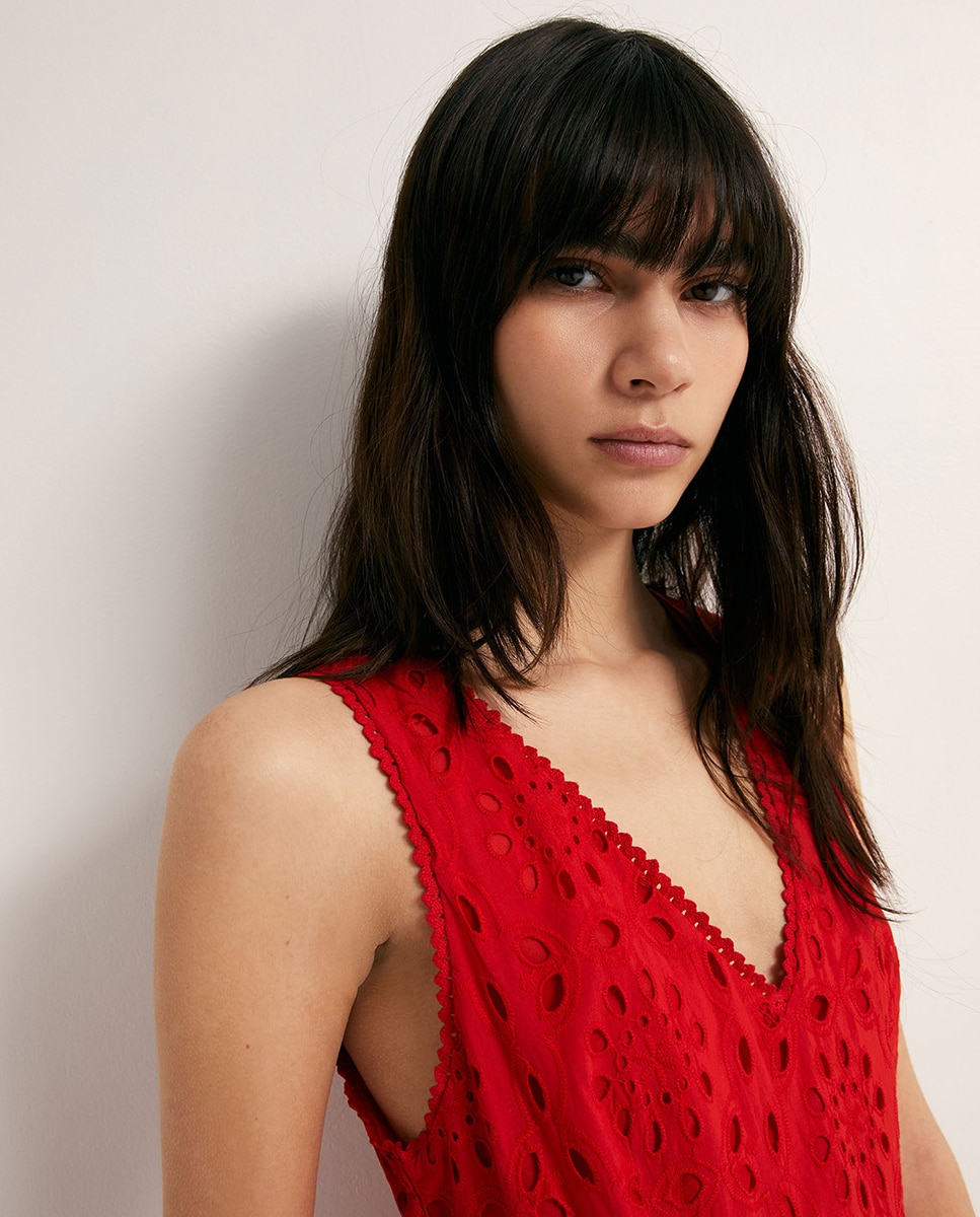 Vestido Schiffly Vermelho-3