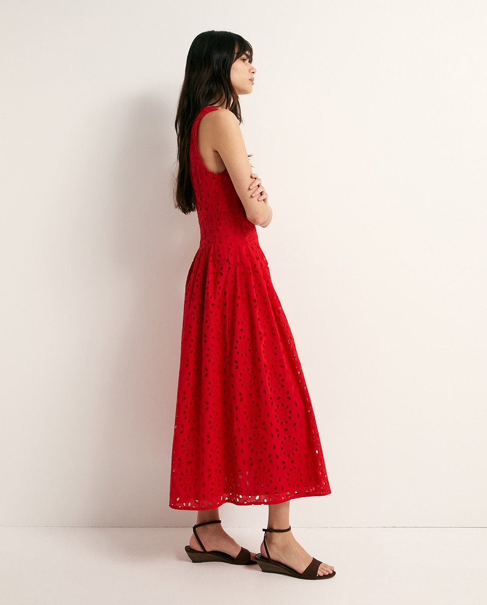 Vestido Schiffly Vermelho-4