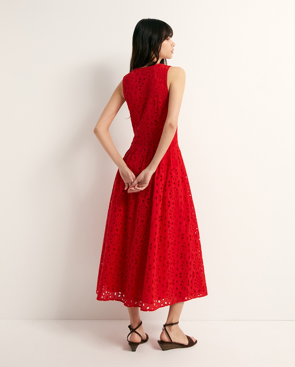 Vestido Schiffly Vermelho-5