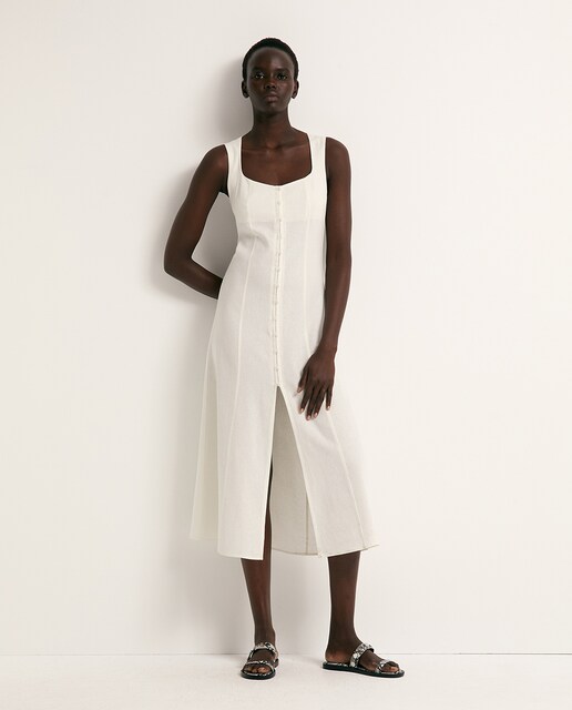 Imagen 0 de Vestido botones lino