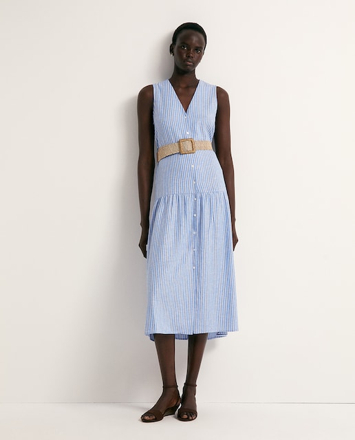 Imagen 0 de Vestido camisero lino