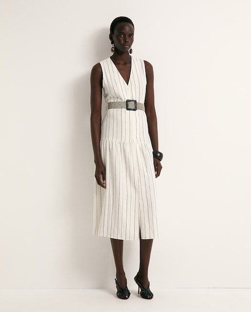 Imagen 0 de Vestido camisero lino