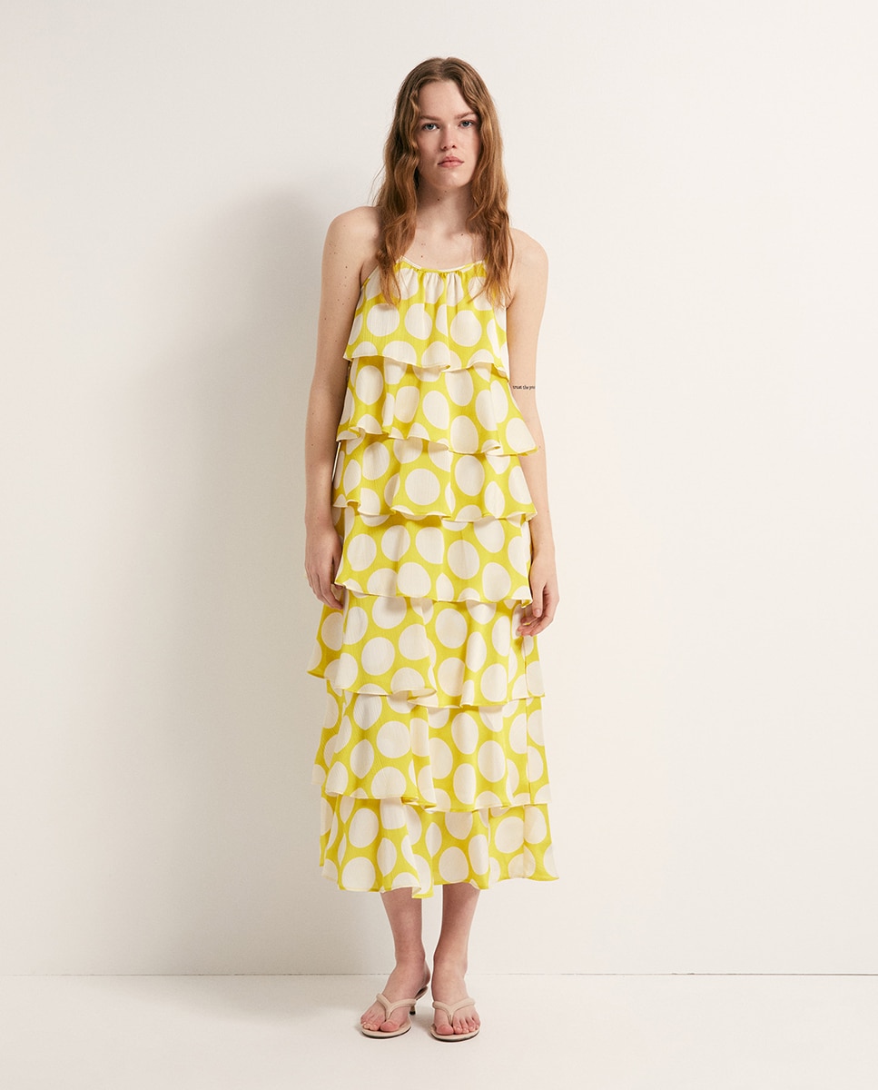 Imagem 0 de Vestido com Folhos