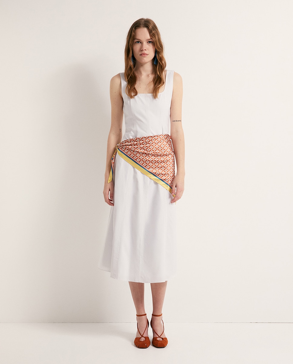 Sfera - Vestido midi pañuelo.
