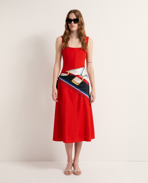 Imagen 0 de Vestido midi pañuelo