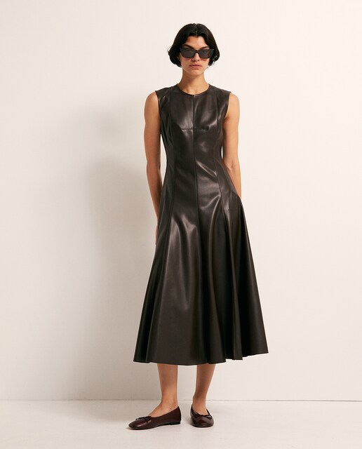 Vestido efecto piel
