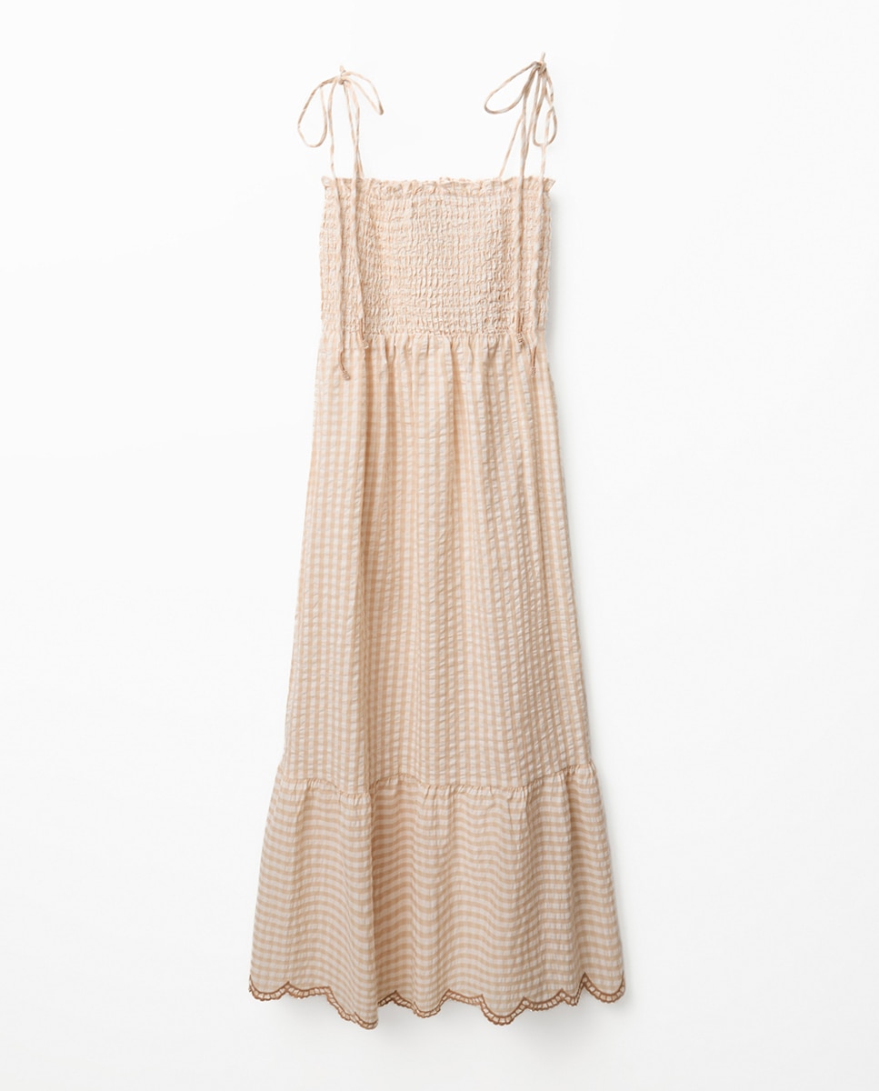 Vestido de Alças com Elásticos 260 Salmão-5