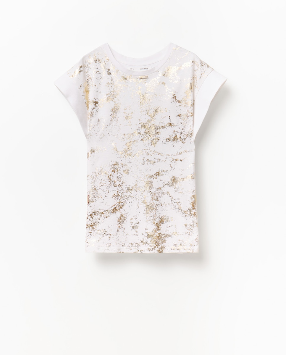 T-shirt com Ilustração Cru-5
