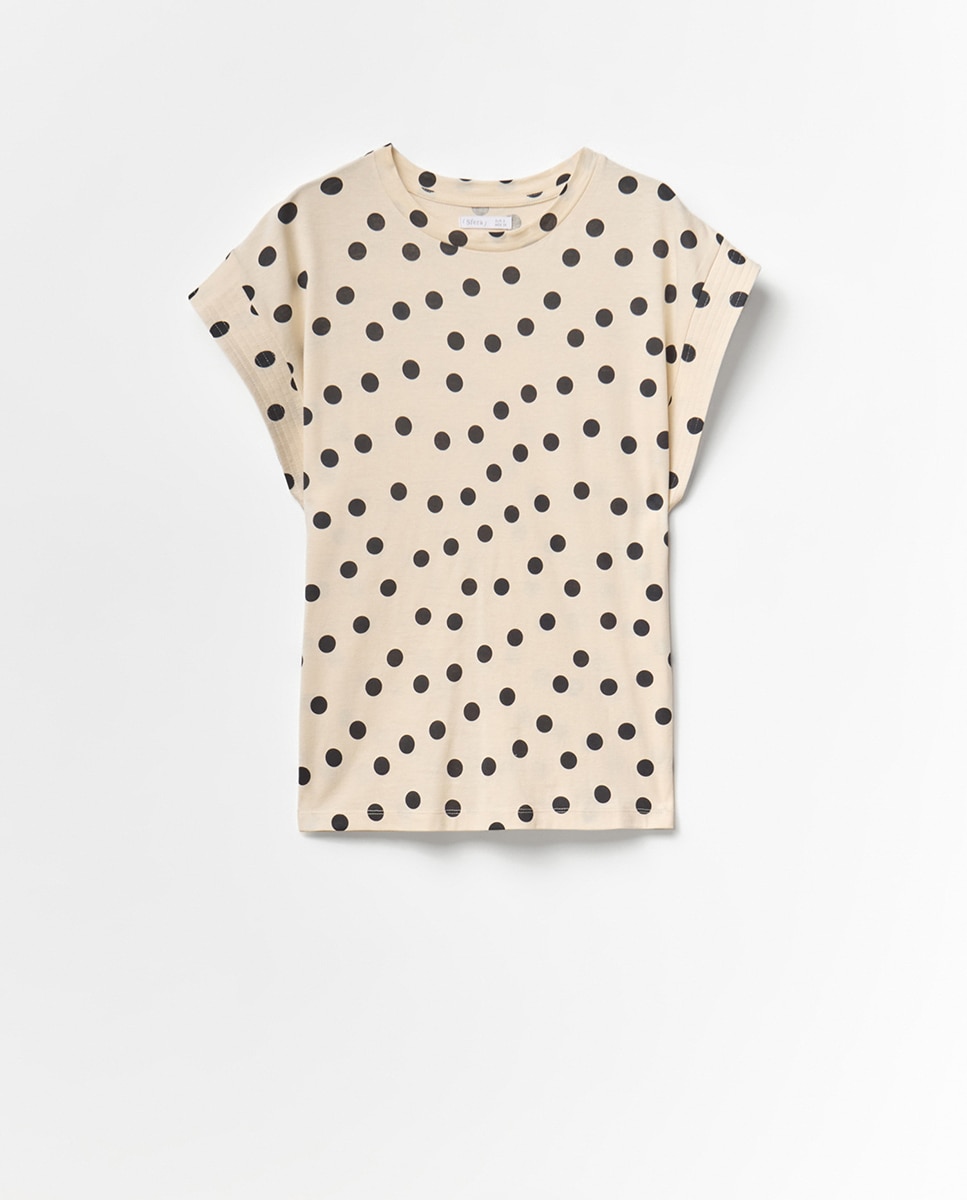 T-shirt básica estampada Branco-6