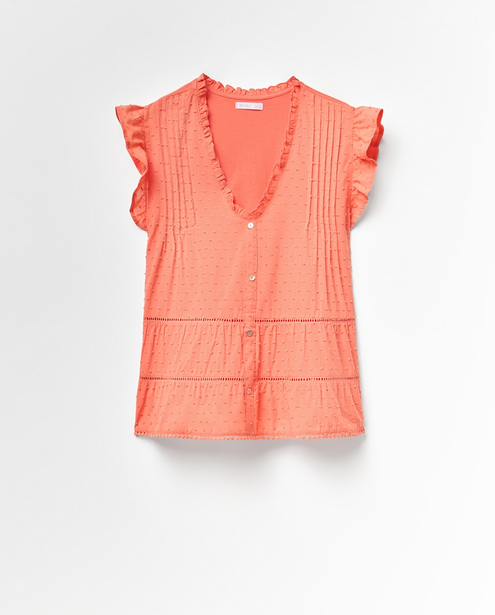 T-shirt com Plumetti Coral-6