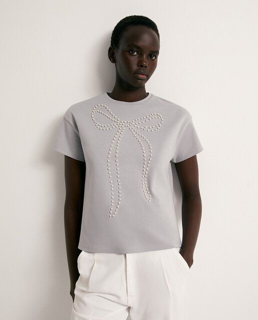 Imagen 0 de Camiseta perlas delantero