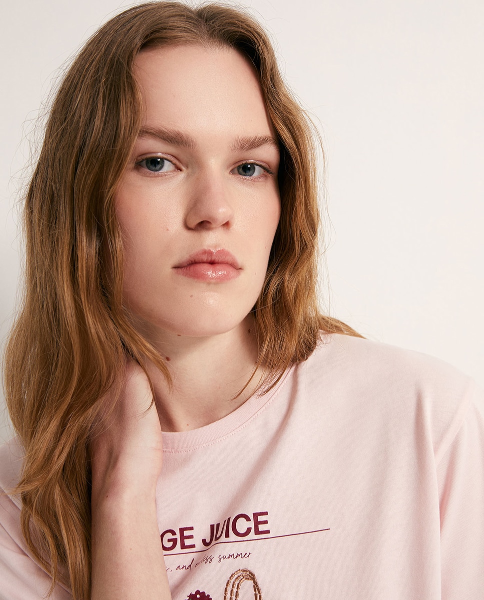T-shirt Summer Rosa-claro-3