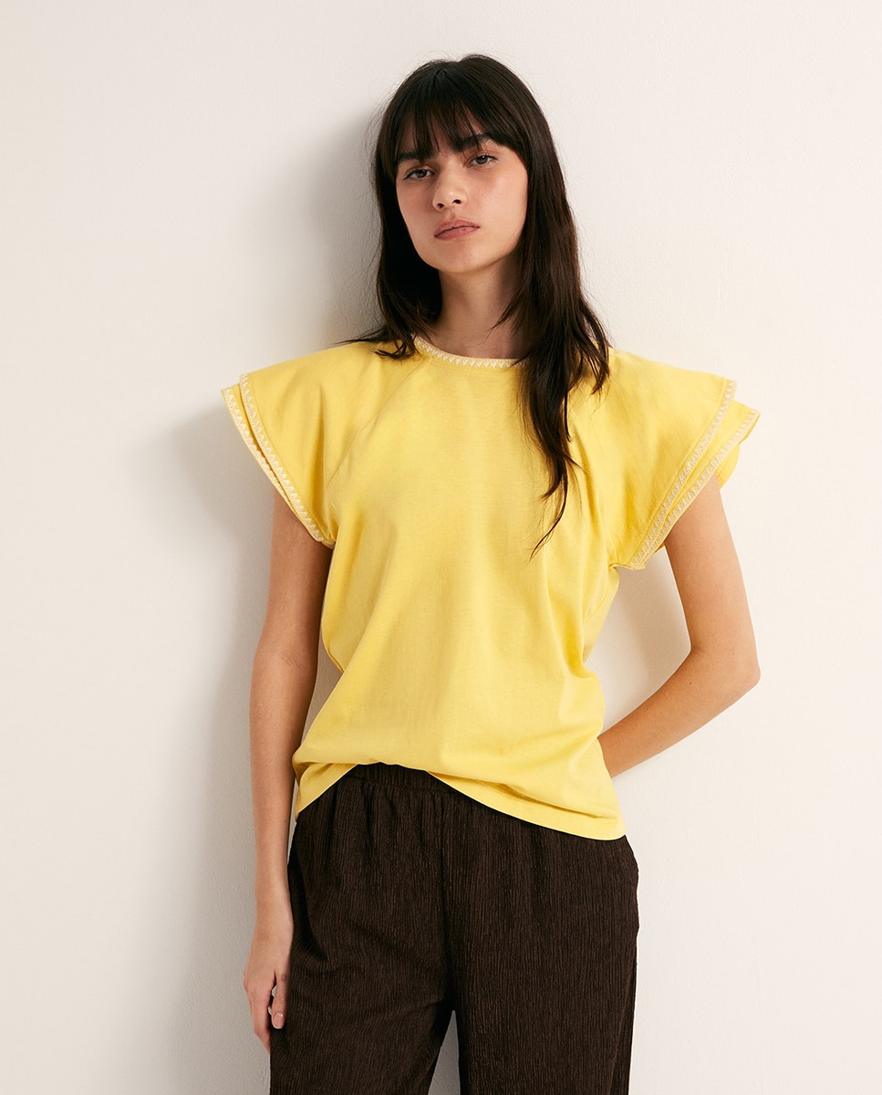 Imagem 0 de T-shirt com Folhos