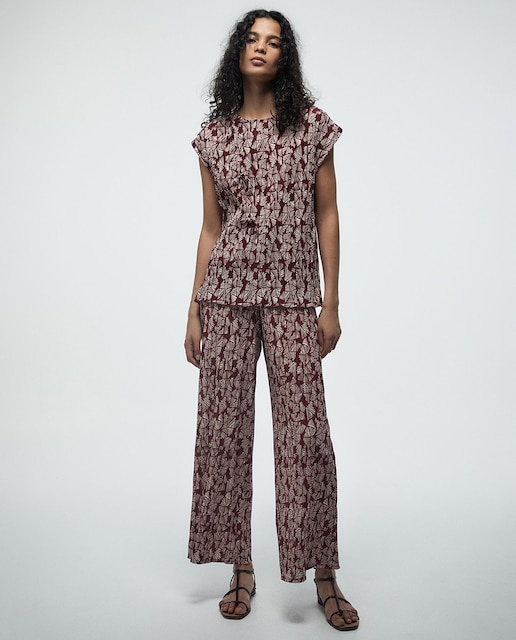Imagem 0 de Blusa Plissada Estampada